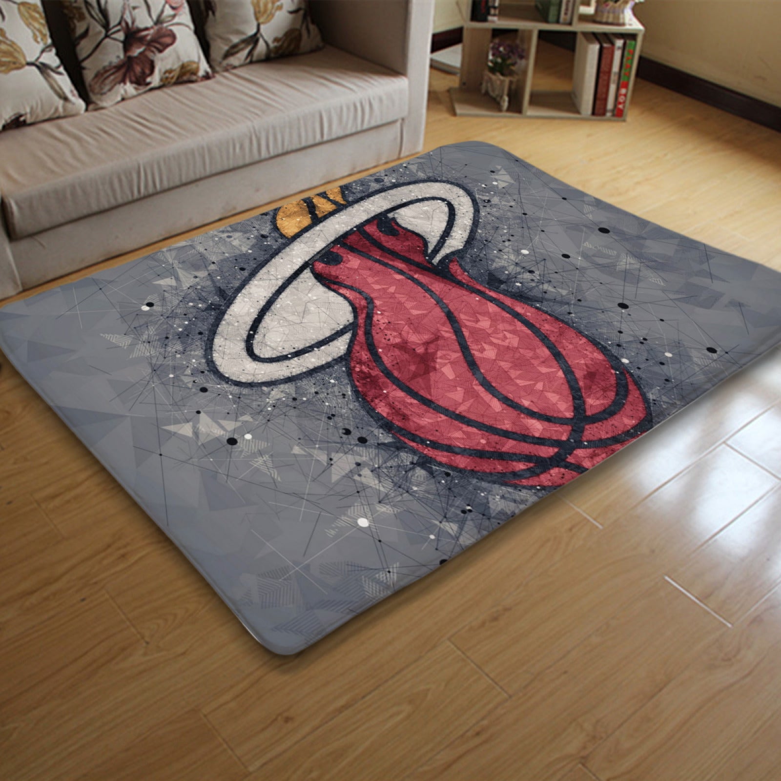 Miami Basketball Heat Carpet Living Room Bedroom Mats Kitchen Bathroom Rugs