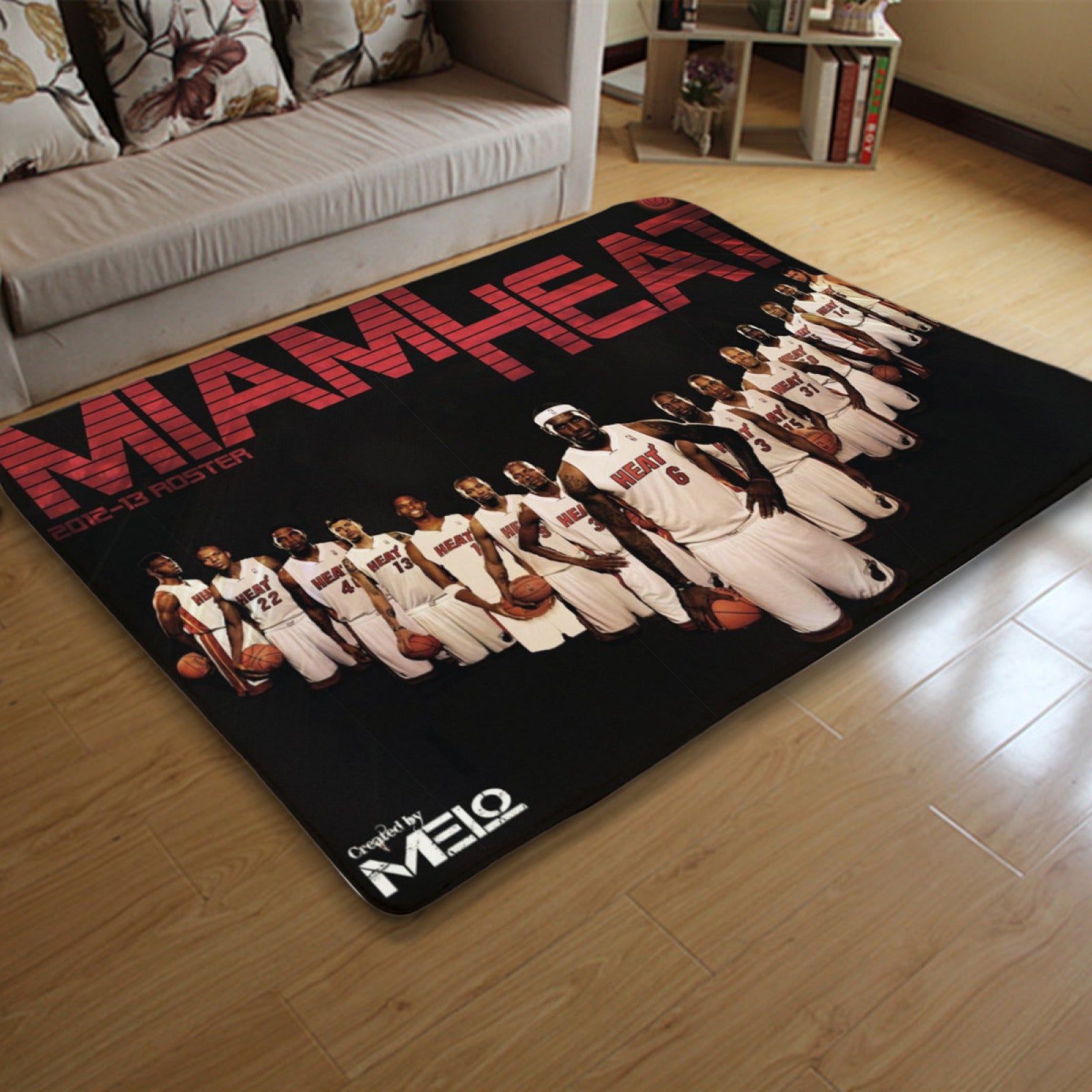 Miami Basketball Heat Carpet Living Room Bedroom Mats Kitchen Bathroom Rugs