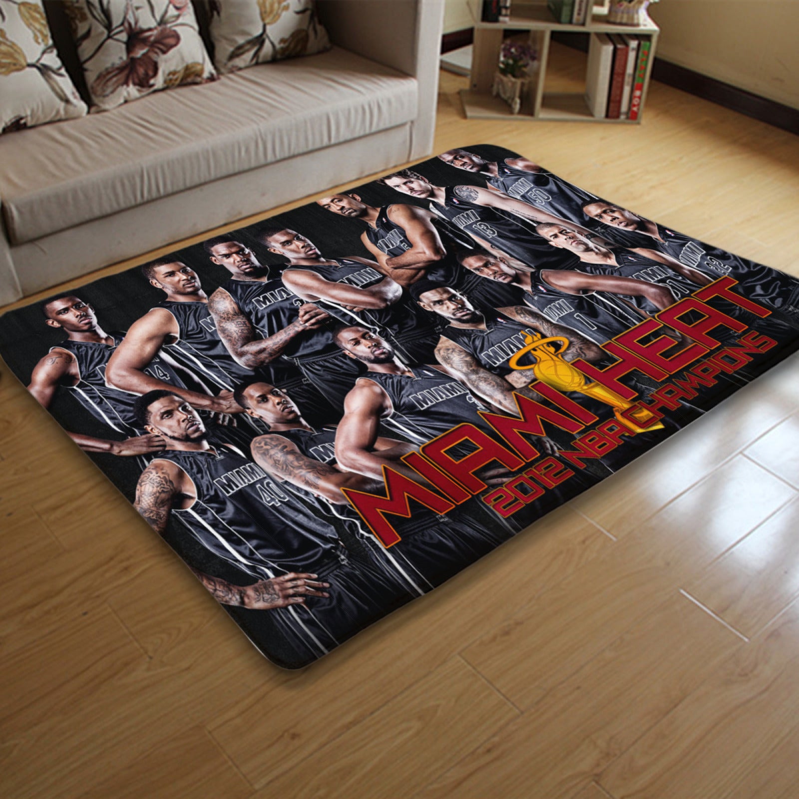 Miami Basketball Heat Carpet Living Room Bedroom Mats Kitchen Bathroom Rugs