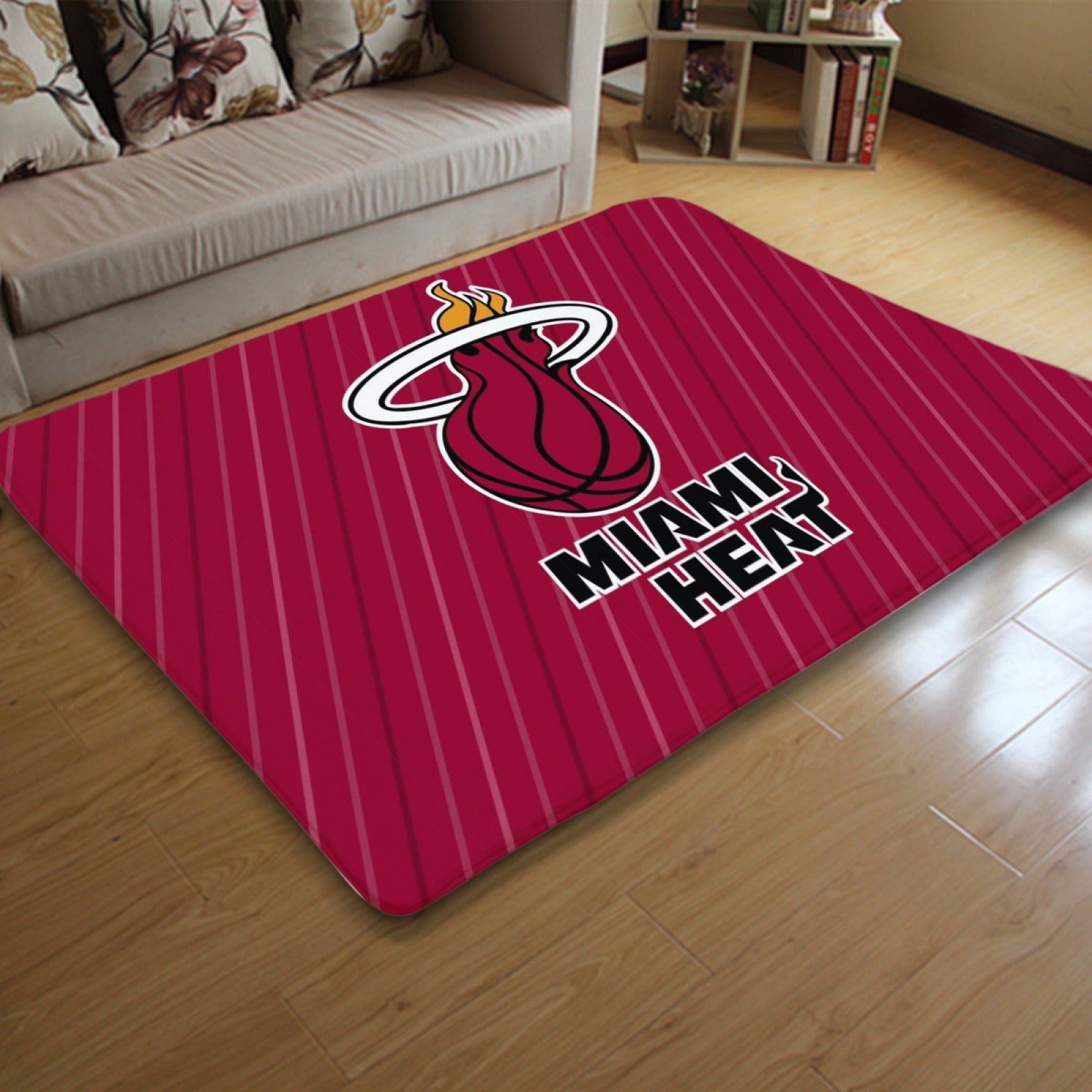 Miami Basketball Heat Carpet Living Room Bedroom Mats Kitchen Bathroom Rugs