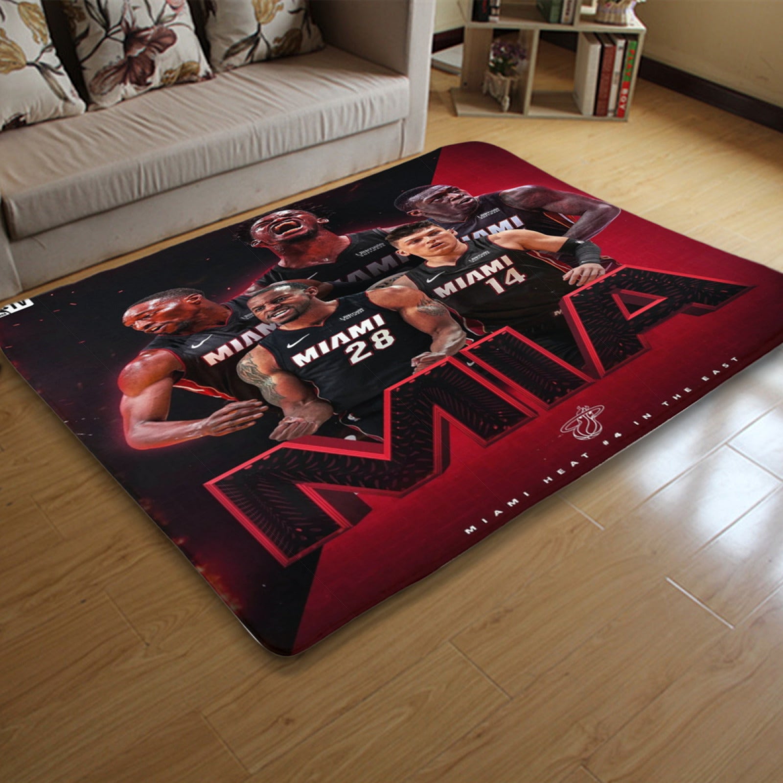 Miami Basketball Heat Carpet Living Room Bedroom Mats Kitchen Bathroom Rugs