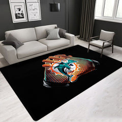 Miami Dolphins Football Team Carpet Living Room Bedroom Mats Kitchen Bathroom Rugs