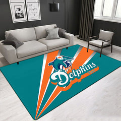Miami Dolphins Football Team Carpet Living Room Bedroom Mats Kitchen Bathroom Rugs