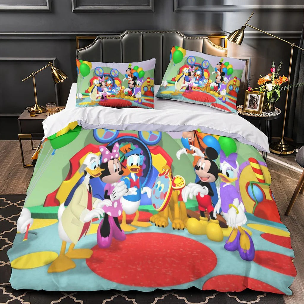 Mickey Mouse Duvet Cover Quilt Case Pillowcase Bedding Set Without Filler