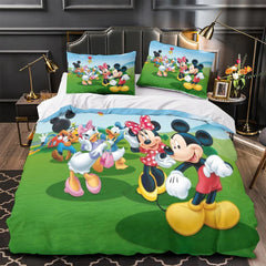 Mickey Mouse Duvet Cover Quilt Case Pillowcase Bedding Set Without Filler