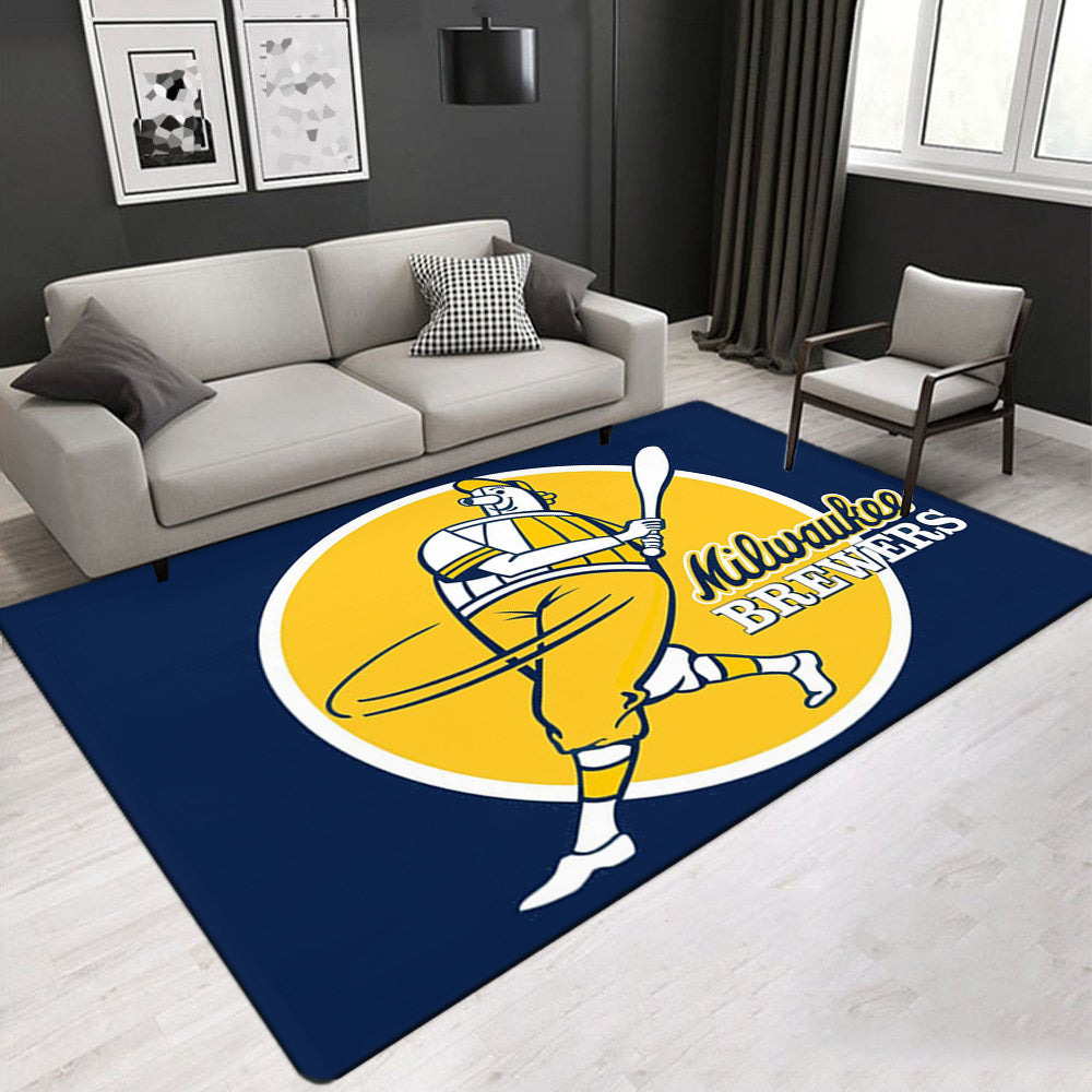 Milwaukee Brewers Carpet Living Room Bedroom Mats Kitchen Bathroom Rugs