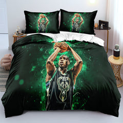 Milwaukee Basketball Bucks Bedding Set Quilt Cover Without Filler