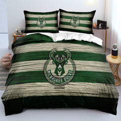 Milwaukee Basketball Bucks Bedding Set Quilt Cover Without Filler