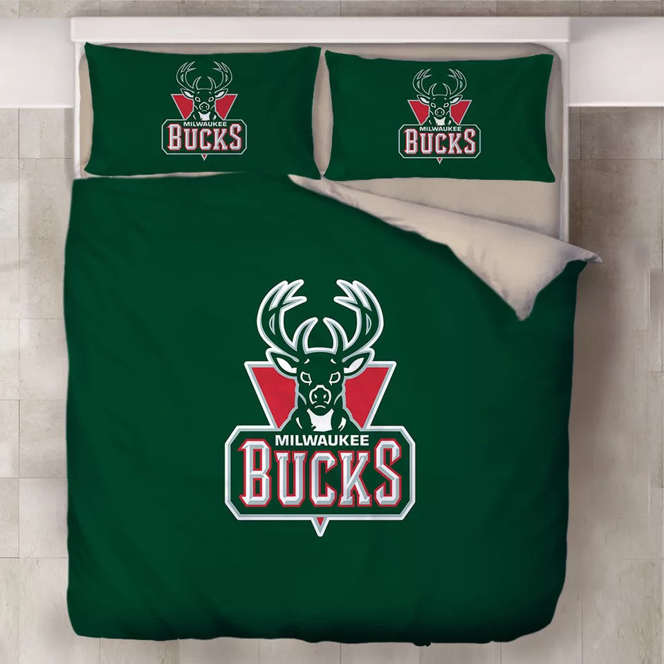 Milwaukee Basketball Bucks Bedding Set Quilt Cover Without Filler