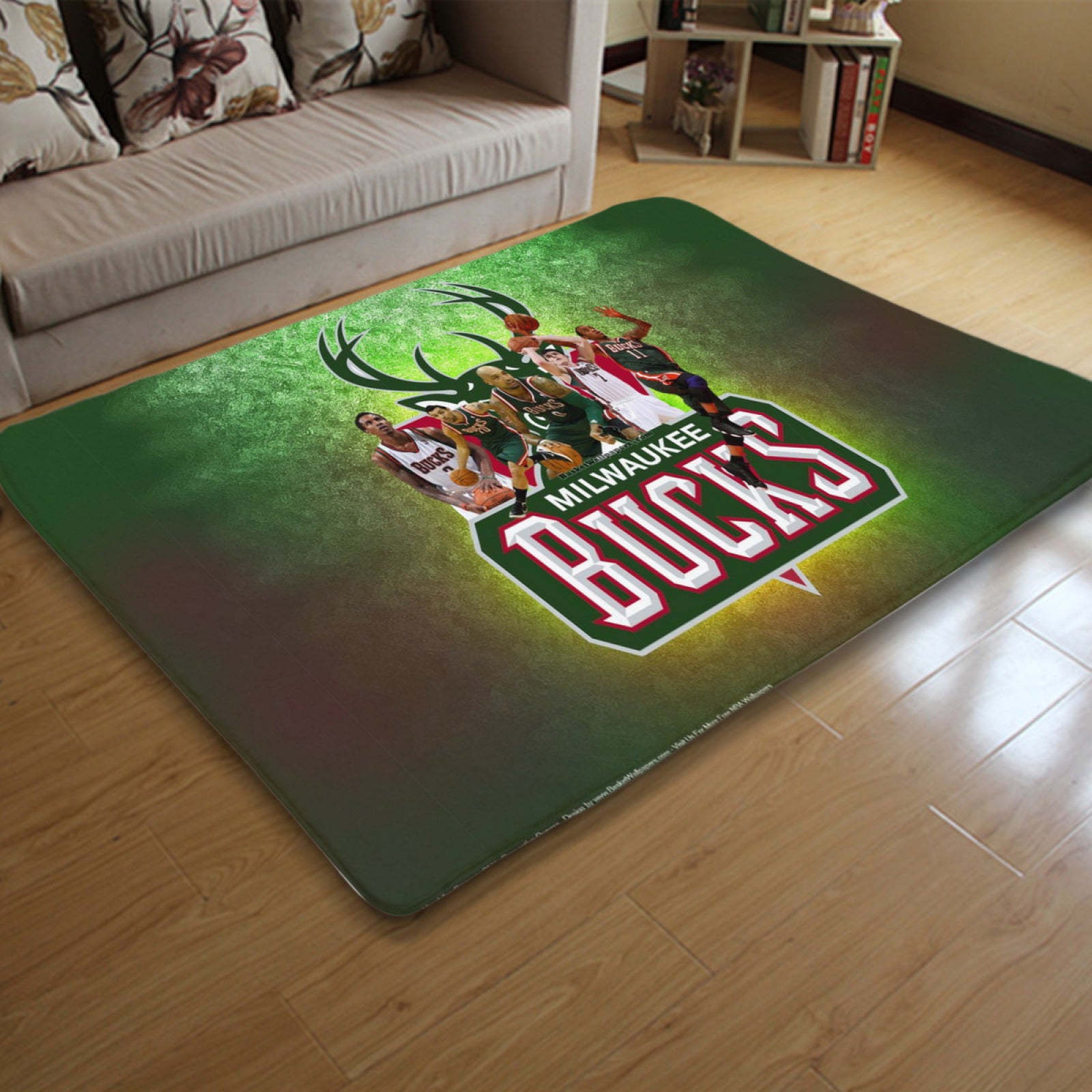 Milwaukee Basketball Bucks Carpet Living Room Bedroom Mats Kitchen Bathroom Rugs