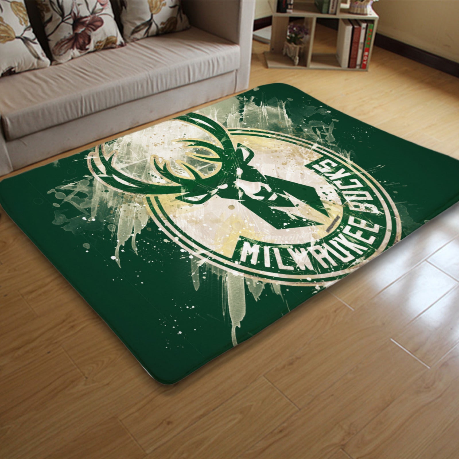 Milwaukee Basketball Bucks Carpet Living Room Bedroom Mats Kitchen Bathroom Rugs