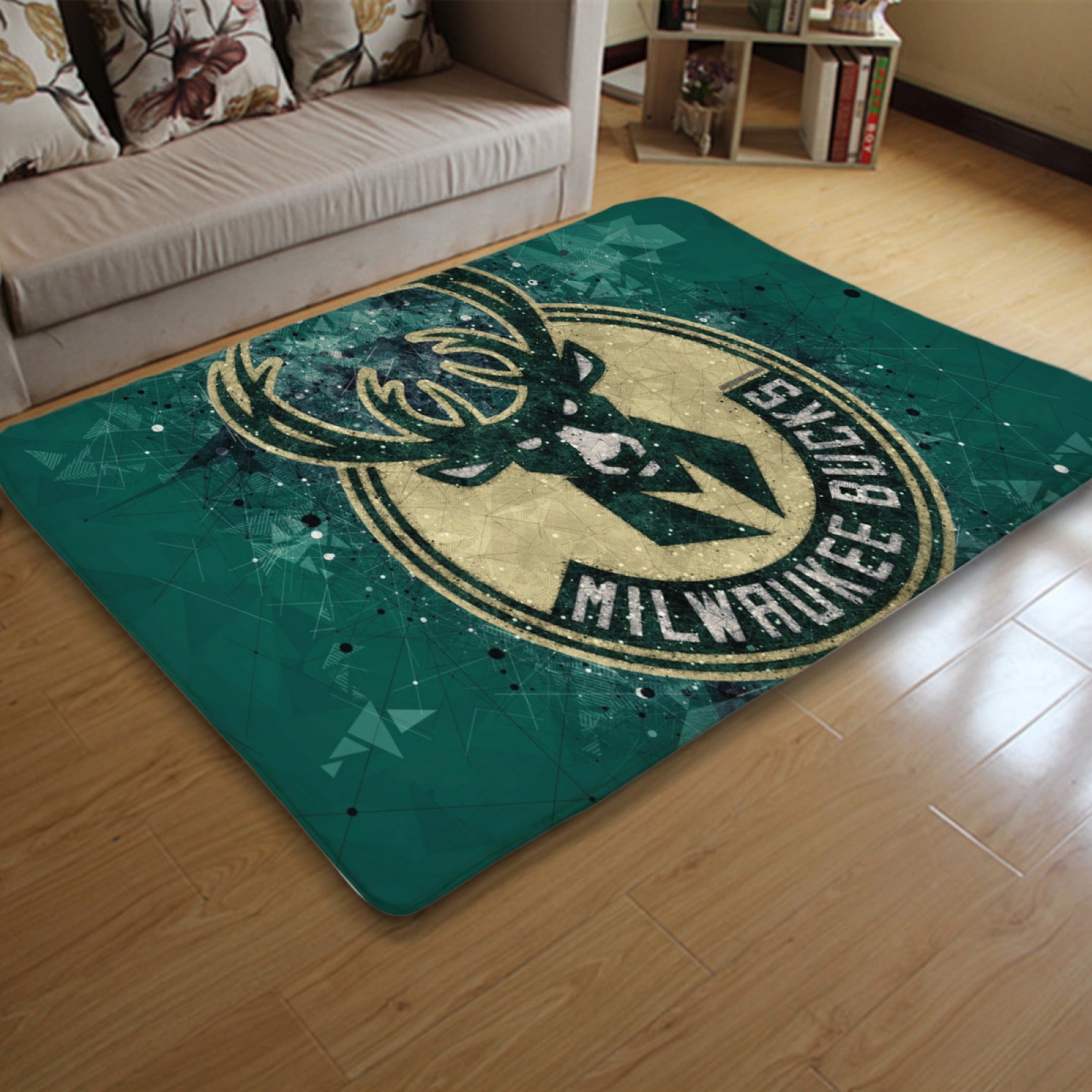 Milwaukee Basketball Bucks Carpet Living Room Bedroom Mats Kitchen Bathroom Rugs