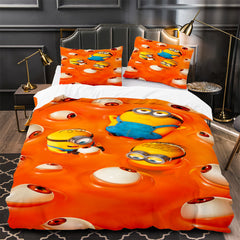 Minions & Monsters Duvet Cover Quilt Case Pillowcase Bedding Set Without Filler