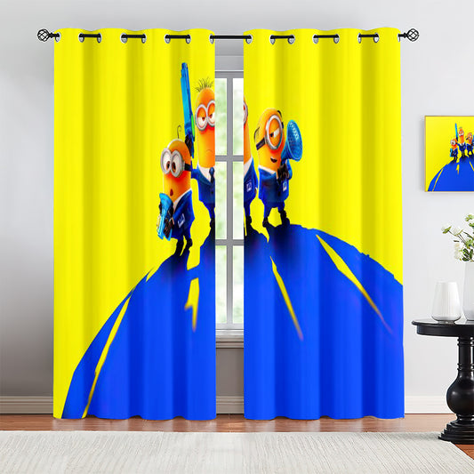 Minions & Monsters Blackout Curtains Drapes For Window Treatment Set 1500