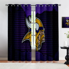 Minnesota Vikings Blackout Curtains Drapes For Window Treatment Set