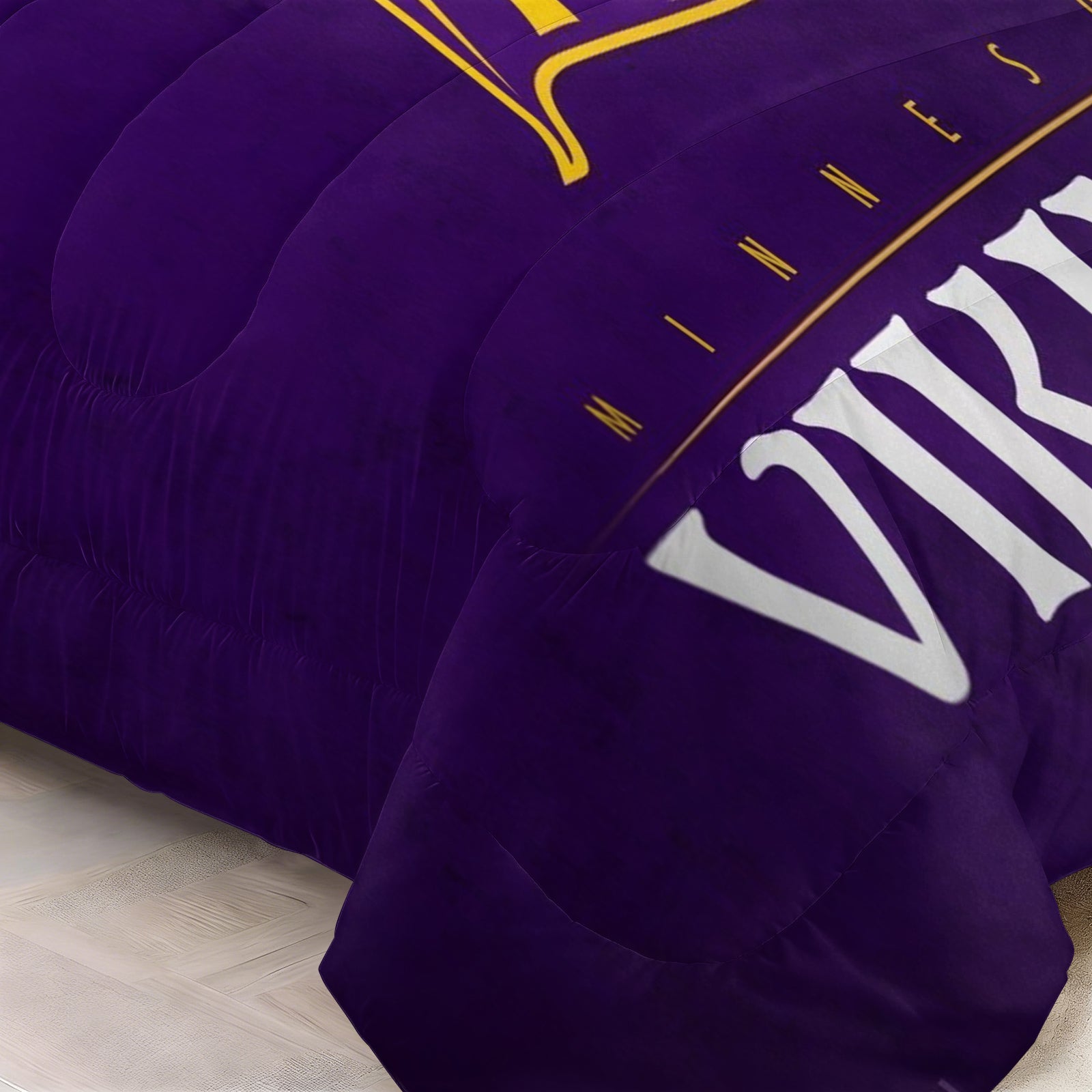 Minnesota Vikings Comforter Pillowcase Sets Blanket All Season Reversible Quilted Duvet