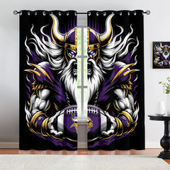 Minnesota Vikings Blackout Curtains Drapes For Window Treatment Set