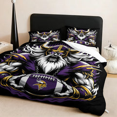 Minnesota Vikings Comforter Pillowcase Sets Blanket All Season Reversible Quilted Duvet