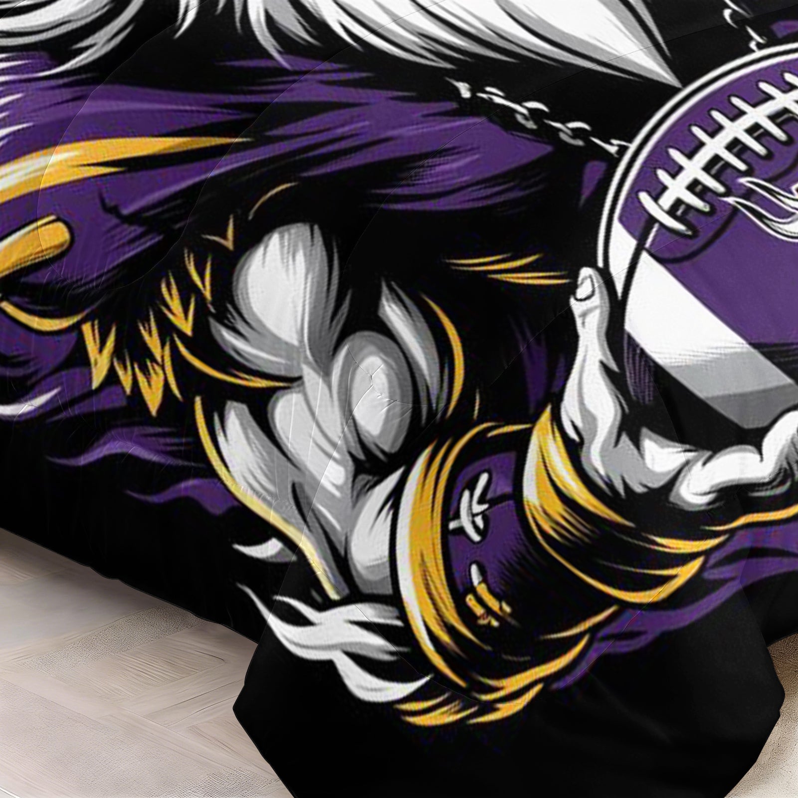 Minnesota Vikings Comforter Pillowcase Sets Blanket All Season Reversible Quilted Duvet
