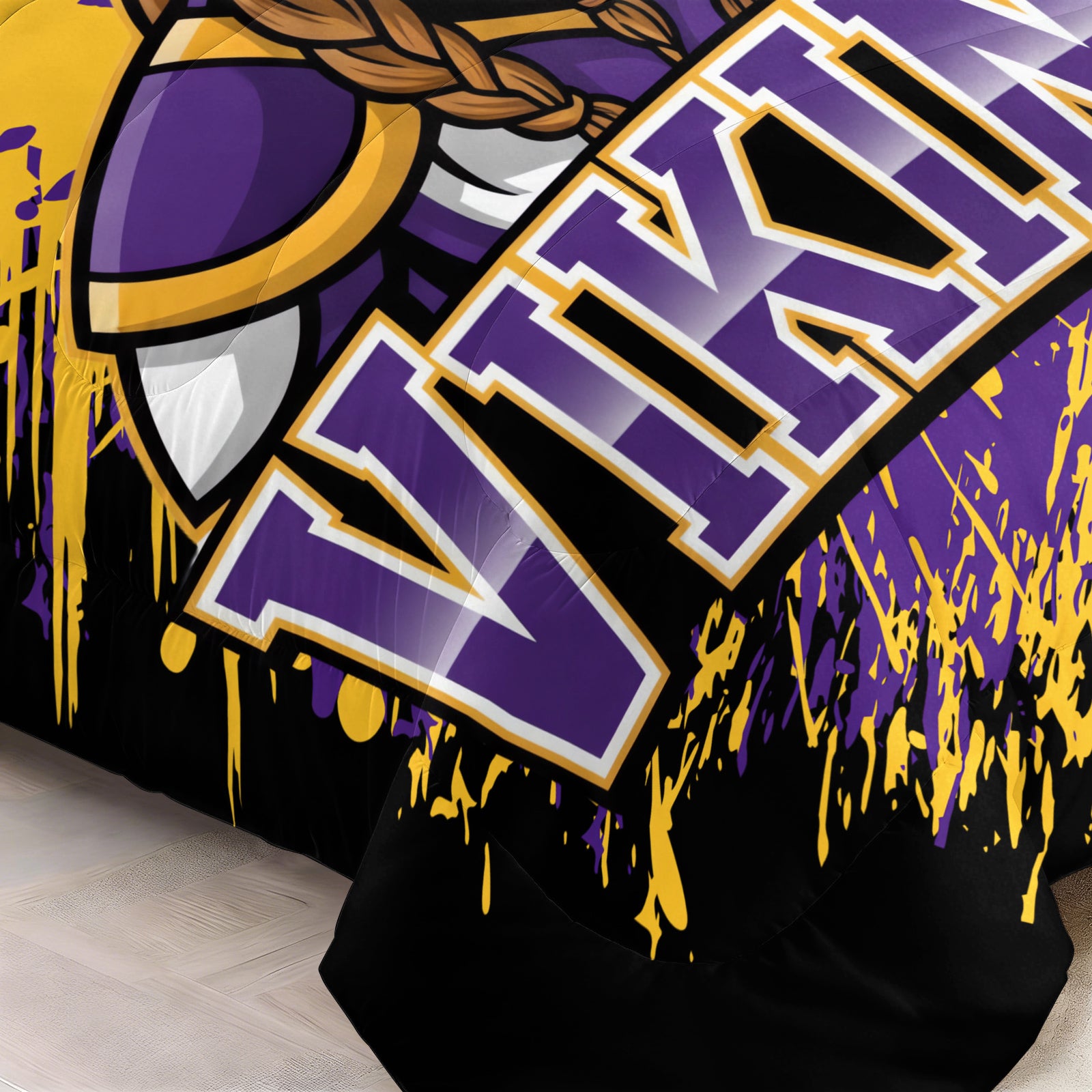 Minnesota Vikings Comforter Pillowcase Sets Blanket All Season Reversible Quilted Duvet