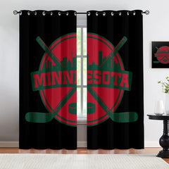 Minnesota Wild Blackout Curtains Drapes For Window Treatment Set