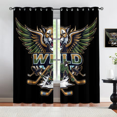 Minnesota Wild Blackout Curtains Drapes For Window Treatment Set