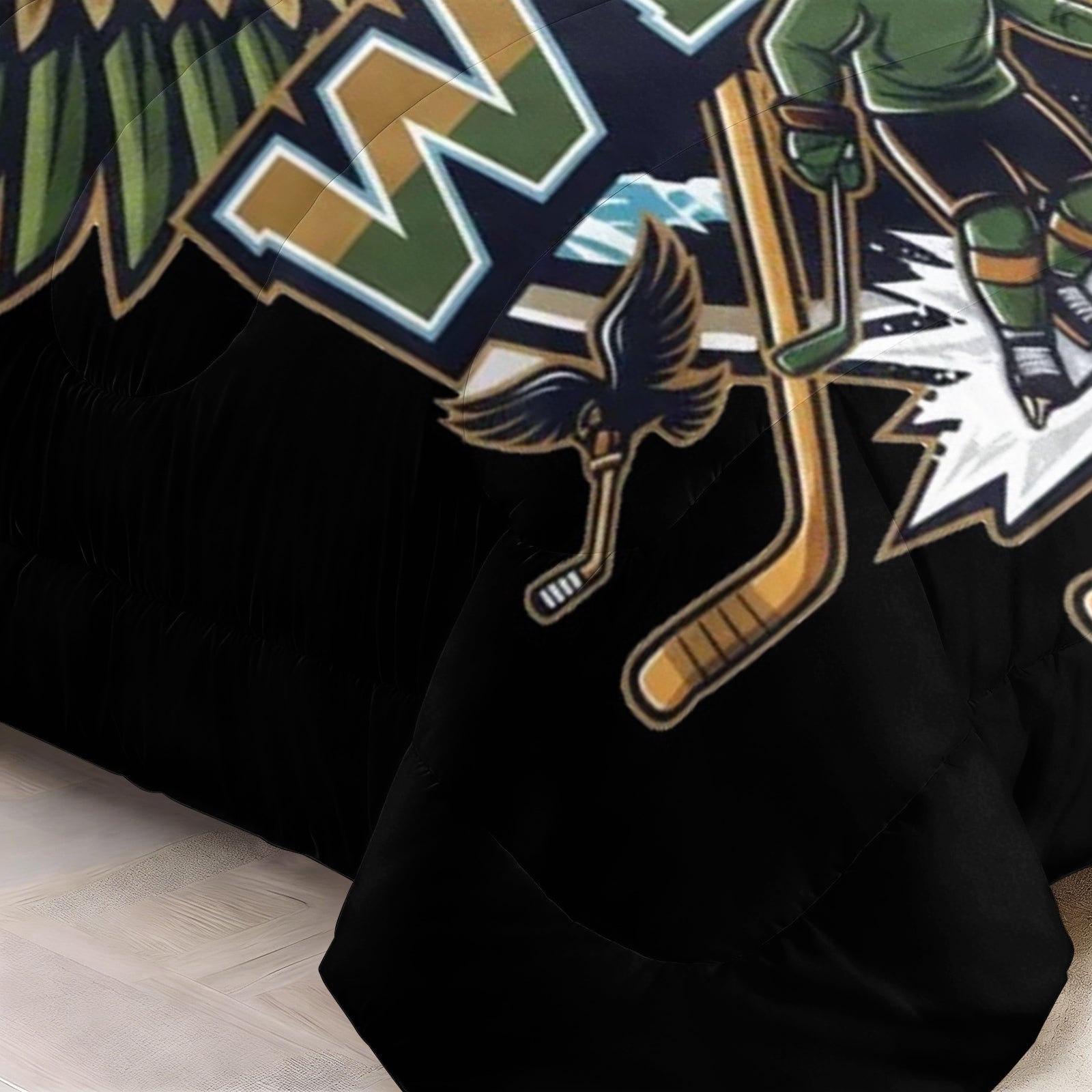 Minnesota Wild Hockey League Comforter Pillowcase Sets Blanket All Season Reversible Quilted Duvet