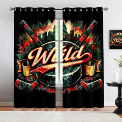 Minnesota Wild Blackout Curtains Drapes For Window Treatment Set