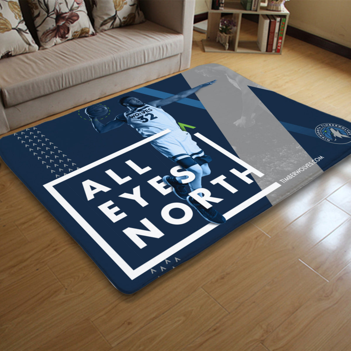 Minnesota Basketball Timberwolves Carpet Living Room Bedroom Mats Kitchen Bathroom Rugs