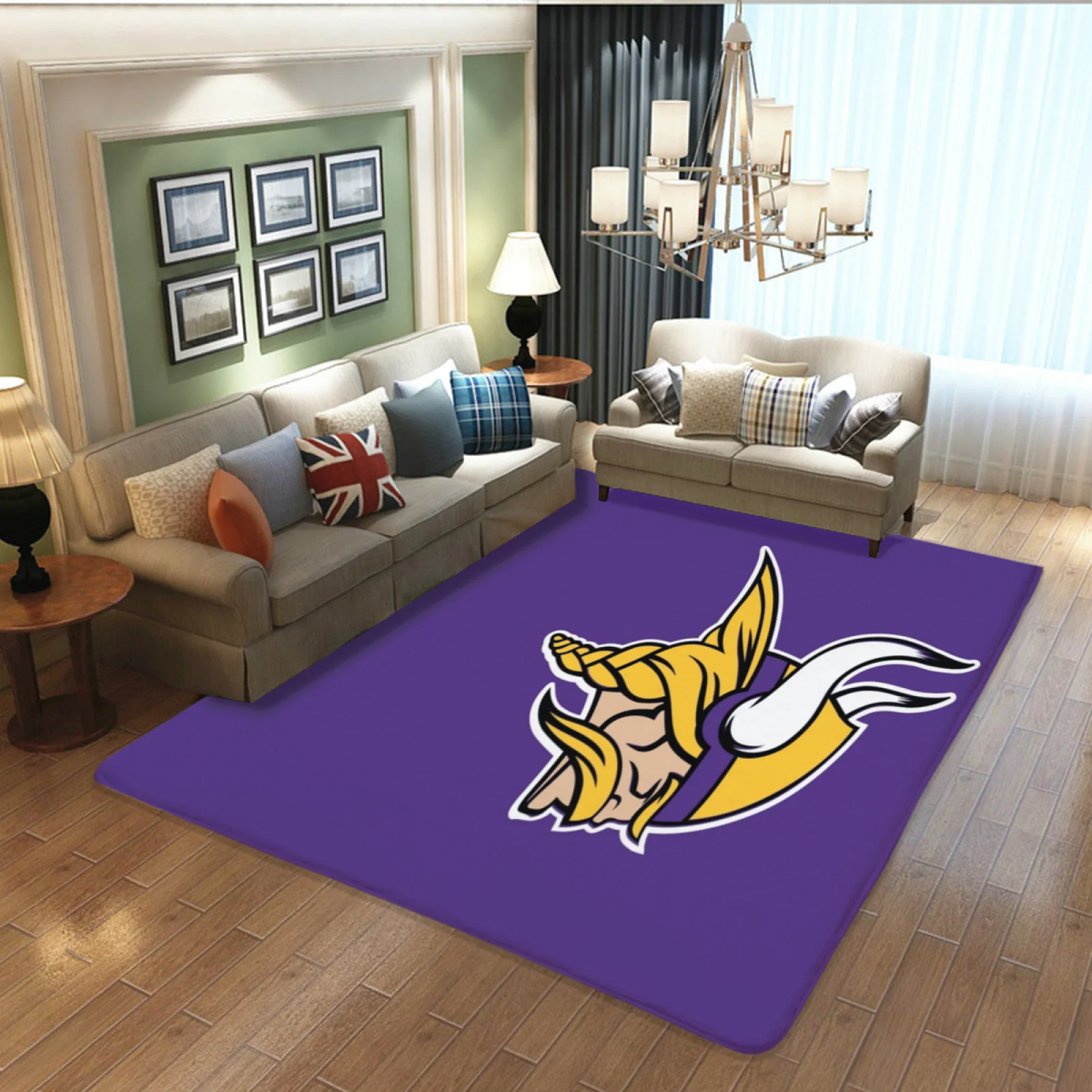 Minnesota Vikings Football Team Carpet Living Room Bedroom Mats Kitchen Bathroom Rugs