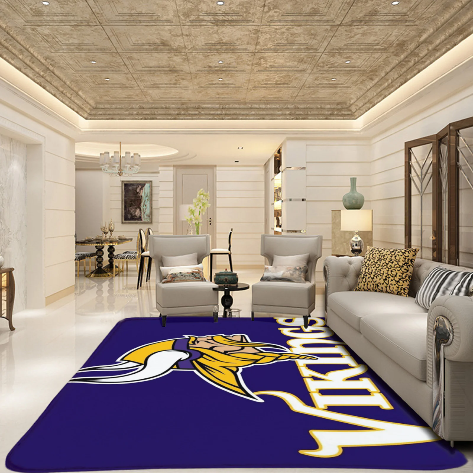 Minnesota Vikings Football Team Carpet Living Room Bedroom Mats Kitchen Bathroom Rugs