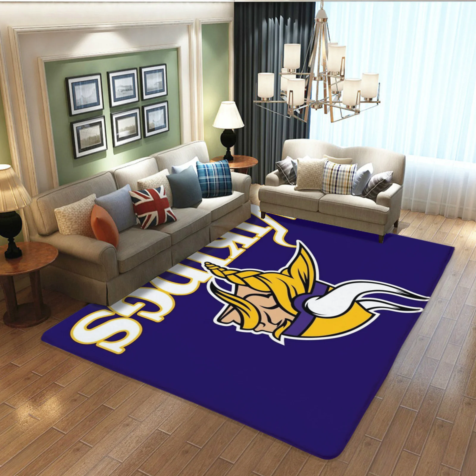 Minnesota Vikings Football Team Carpet Living Room Bedroom Mats Kitchen Bathroom Rugs