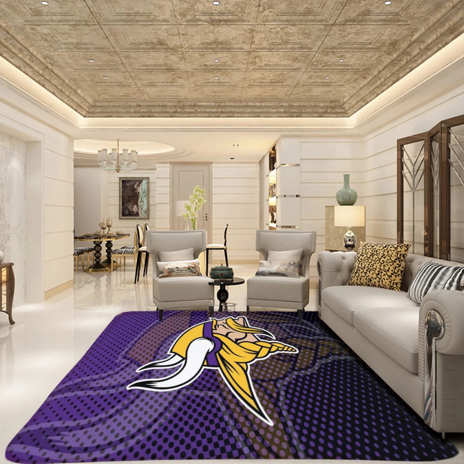 Minnesota Vikings Football Team Carpet Living Room Bedroom Mats Kitchen Bathroom Rugs