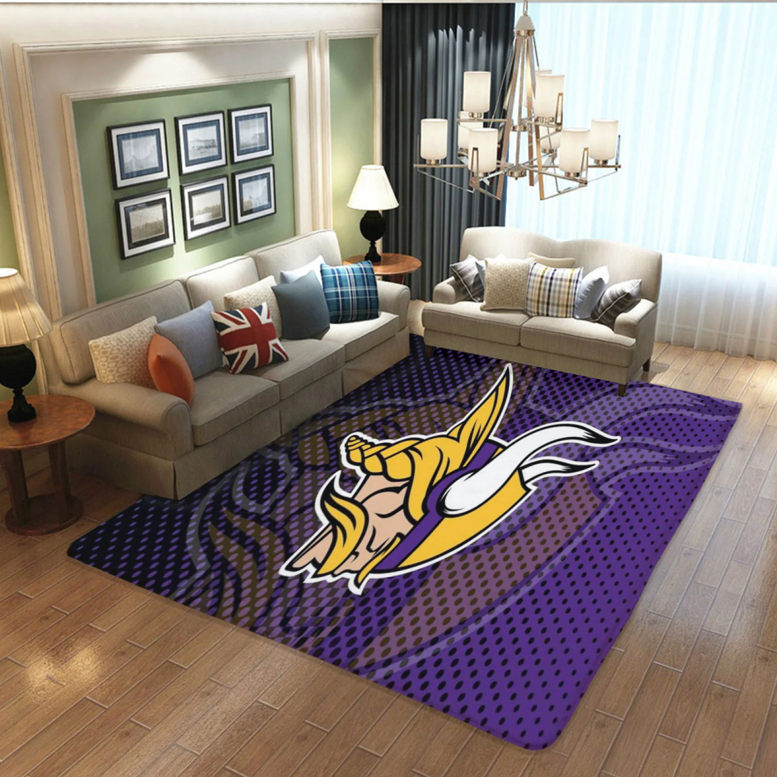 Minnesota Vikings Football Team Carpet Living Room Bedroom Mats Kitchen Bathroom Rugs