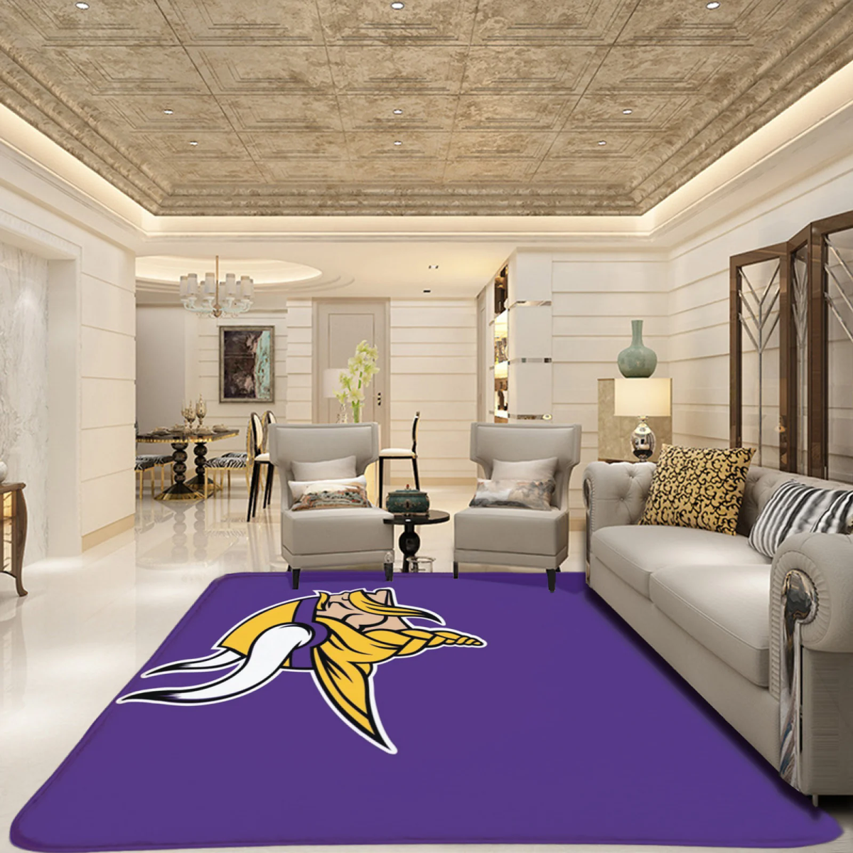 Minnesota Vikings Football Team Carpet Living Room Bedroom Mats Kitchen Bathroom Rugs