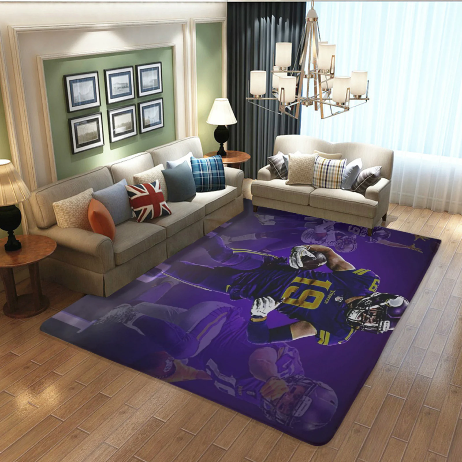 Minnesota Vikings Football Team Carpet Living Room Bedroom Mats Kitchen Bathroom Rugs