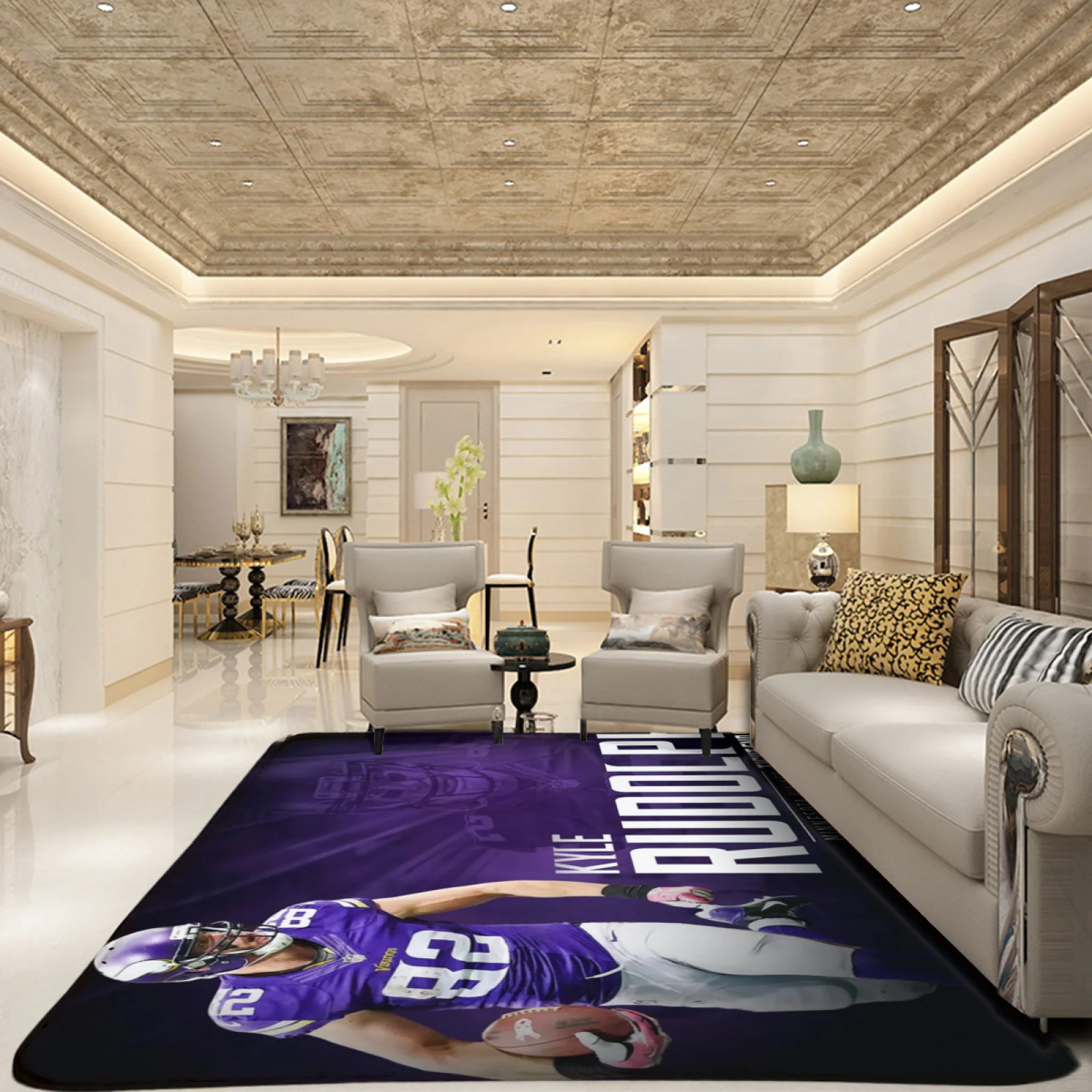 Minnesota Vikings Football Team Carpet Living Room Bedroom Mats Kitchen Bathroom Rugs