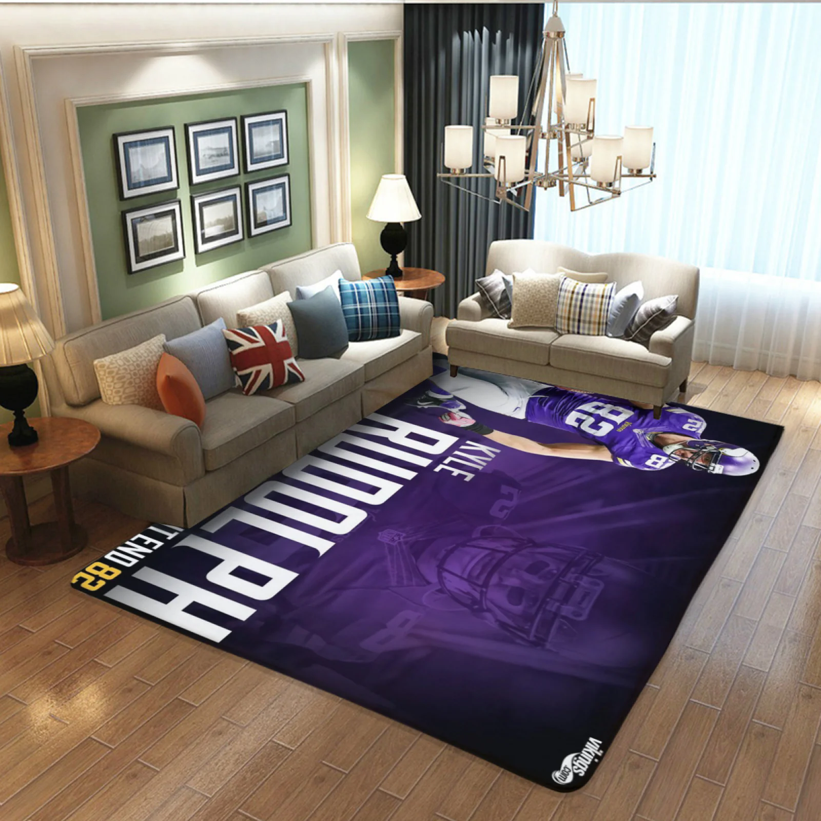 Minnesota Vikings Football Team Carpet Living Room Bedroom Mats Kitchen Bathroom Rugs