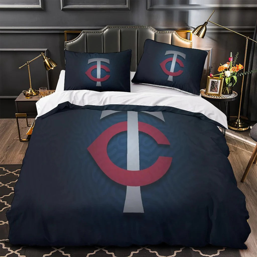 Minnesota Twins Duvet Cover Quilt Case Pillowcase Bedding Set Without Filler
