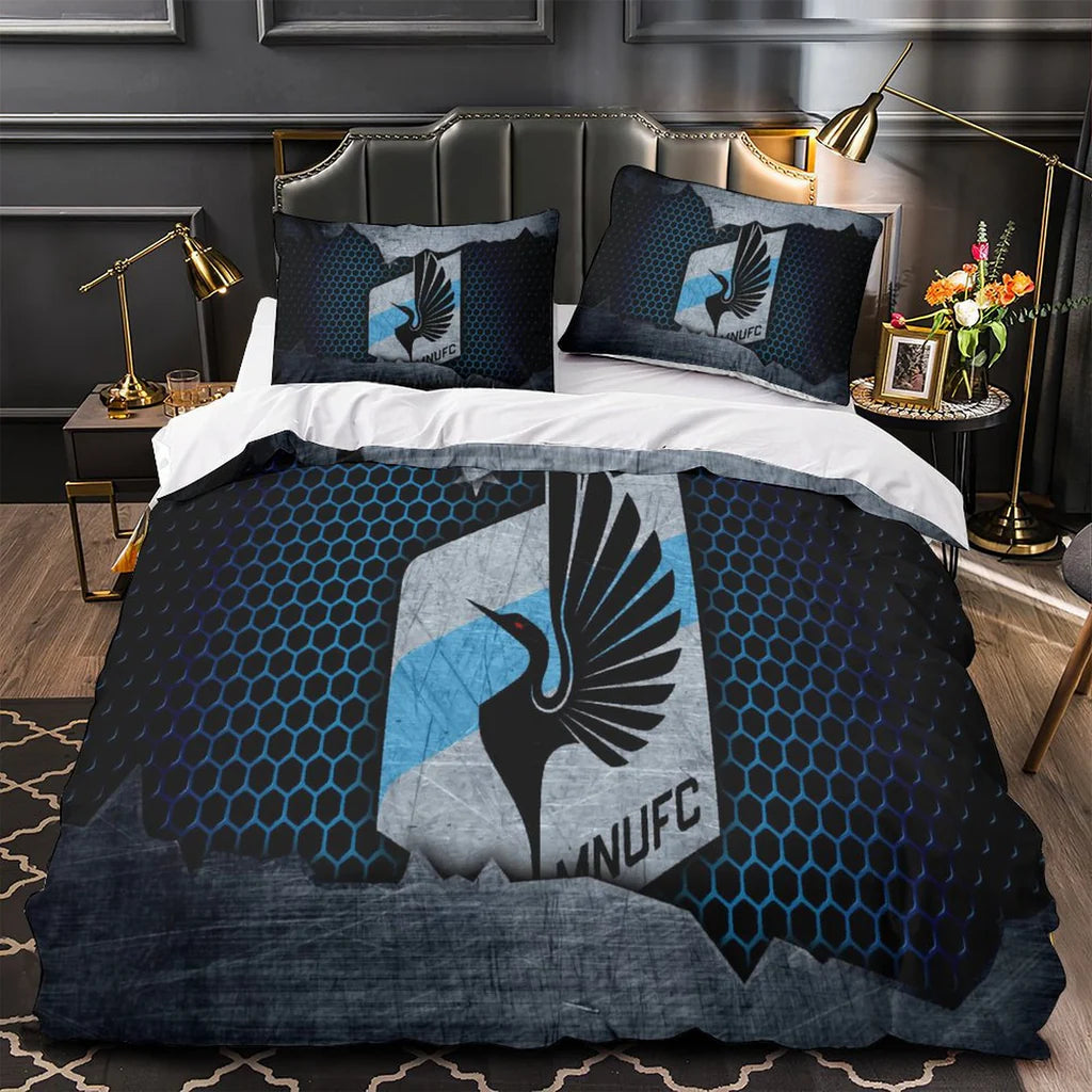 Minnesota United FC Duvet Cover Quilt Case Pillowcase Bedding Set Without Filler