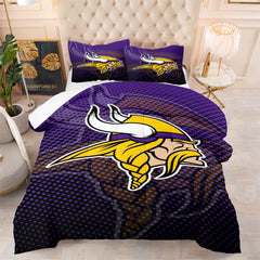 Minnesota Vikings Football Team Comforter Pillowcase Sets Blanket All Season Reversible Quilted Duvet