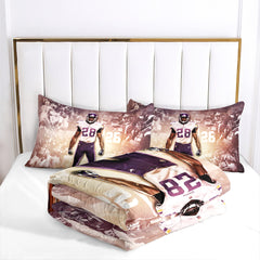 Minnesota Vikings Football Team Comforter Pillowcase Sets Blanket All Season Reversible Quilted Duvet