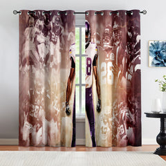 Minnesota Vikings Football Team Blackout Curtains Drapes For Window Treatment Set