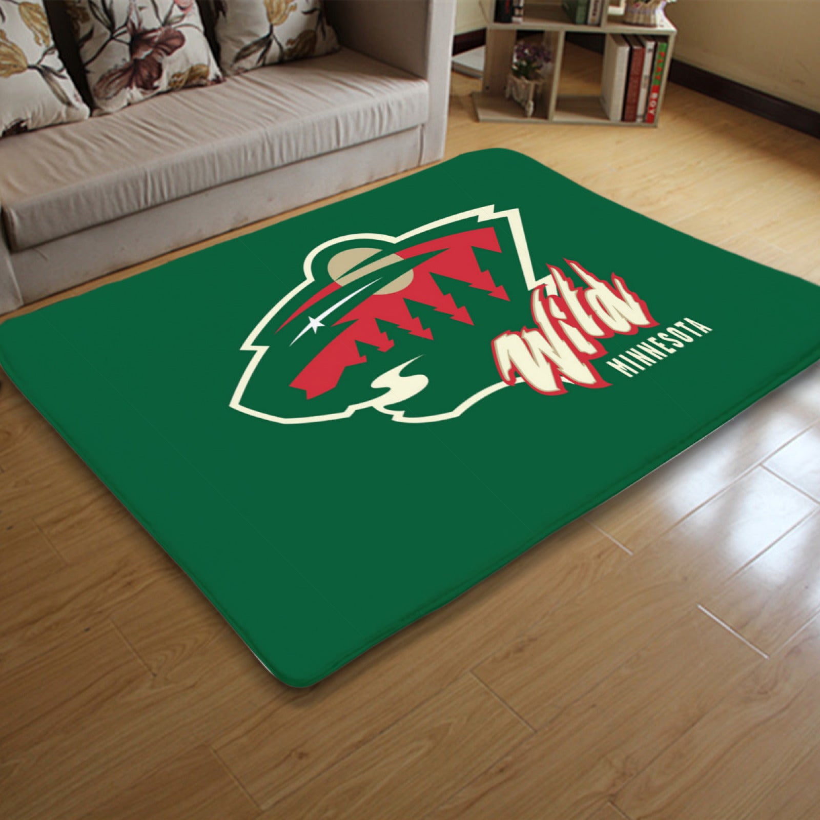 Minnesota Wild Hockey League Carpet Living Room Bedroom Mats Kitchen Bathroom Rugs