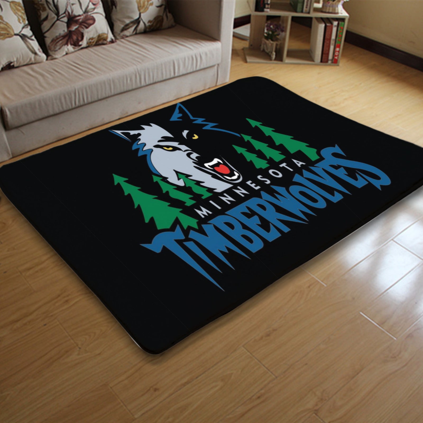 Minnesota Basketball Timberwolves Carpet Living Room Bedroom Mats Kitchen Bathroom Rugs