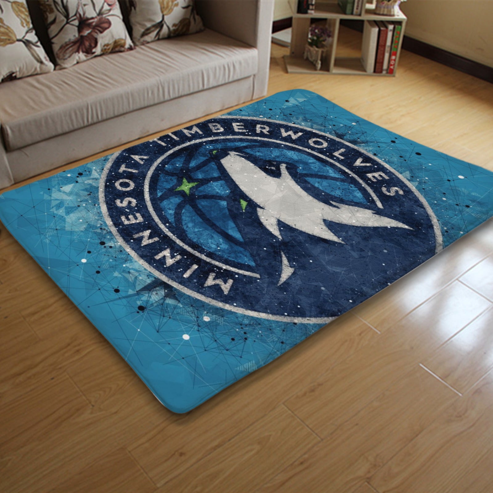 Minnesota Basketball Timberwolves Carpet Living Room Bedroom Mats Kitchen Bathroom Rugs