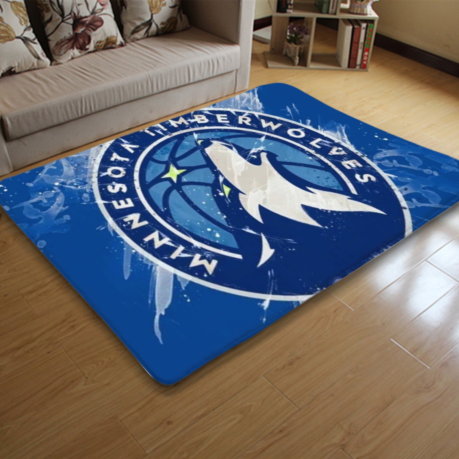 Minnesota Basketball Timberwolves Carpet Living Room Bedroom Mats Kitchen Bathroom Rugs