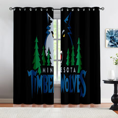 Minnesota Basketball Timberwolves  Blackout Curtains Drapes For Window Treatment Set