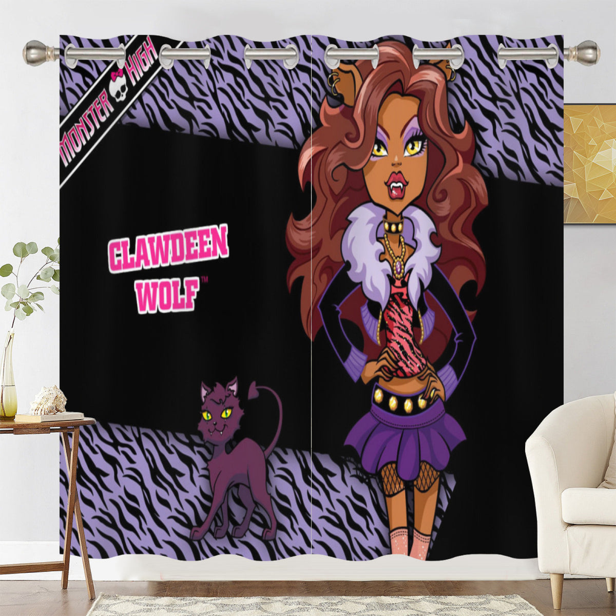 Monster High Blackout Curtains Drapes for Window Treatment Set