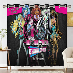 Monster High Blackout Curtains Drapes for Window Treatment Set